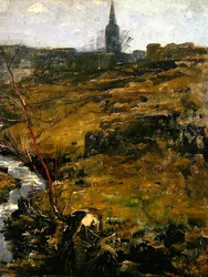Durynská krajina (olej na papíře na sololitu)