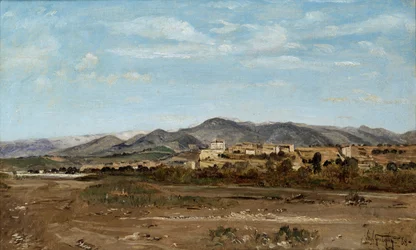 Vesnice Lauris ve Vaucluse na břehu řeky Durance, 1868