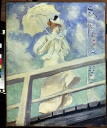 Žena v bílém. Obraz Paula Cesara Helleua (1859-1927). Olej na plátně impresionismus. Rozměr: 82 x 66 cm. Puškinovo muzeum, Moskva