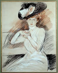 Madame Helleu. Kresba Paul Helleu (1859-1927), 20. století. Bayonne, Bonnatovo muzeum