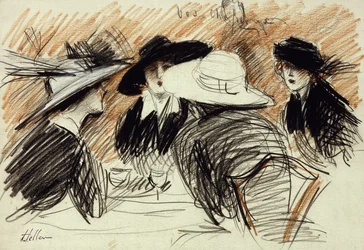 Vaše klobouky: dámy v Ritzu, New York, 1913