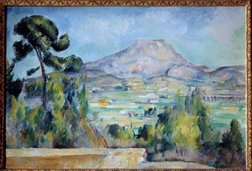 Hora Sainte Victoire Malba Paula Cezanna (1839-1906) 1887-1890 Ne. 0,65x0,92 m Paříž, muzeum Orsay - Mount Sainte-Victoire. Obraz Paula Cezanna (1839-1906)