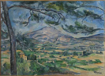 Hora Sainte-Victoire s velkou borovicí, kolem 1887