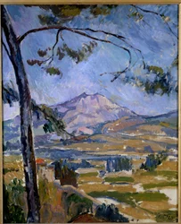 Hora Sainte-Victoire, obraz Paula Cézanna (1839-1906), 19. století. Rozměry 0,55 x 0,45 m, Paříž, Musée d