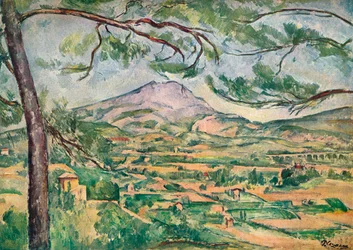 Mont Sainte-Victoire s velkou borovicí, kolem roku 1887