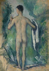 Stojící koupající se, při pohledu zezadu, 187982.