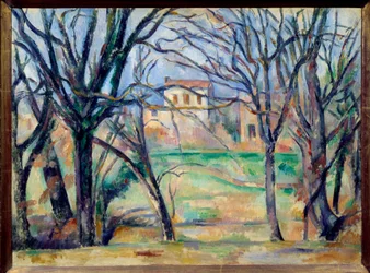 Stromy a domy Malba Paula Cezanna (1839-1906) 19. století Sun. 0,54x0,73 m Paříž, Musee de l