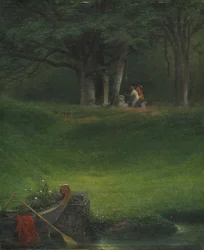 Obětování bohu Pan, 1855.