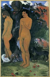 Adam a Eva (Adam et Eva) - Paul Eugene Henri Gauguin (1848-1903). Olej na plátně