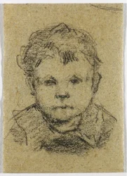Emil Gauguin jako dítě, v košili s límečkem, kolem 1875-76