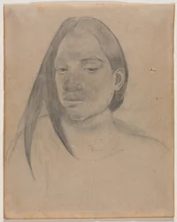 Hlava tahitské ženy, 1891.