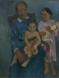 Polynéská žena s dětmi, 1901