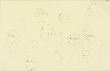Studie hlav a postav, c.1893