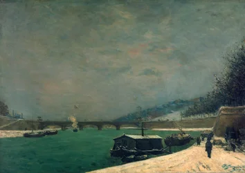 Seina poblíž mostu Pont de Jena, 1875