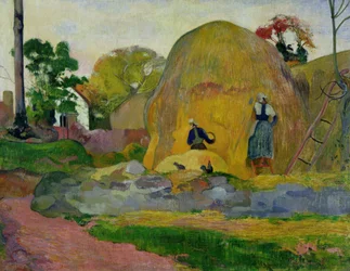 Žluté kupky sena nebo zlatá sklizeň, 1889