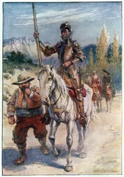 Jaký šperk ti darovala při tvém odjezdu, ilustrace z knihy "Dobrodružství Dona Quijota", vydané nakladatelstvím G. Bell und Sons, Ltd., 1911.