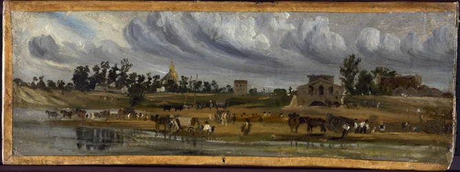 Nábřeží Seiny u barrière de la Cunette, poblíž Champ-de-Mars (1820), v roce 1820 (malba)