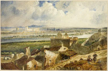 Pohled na Avignon (z Villeneuve les Avignon)