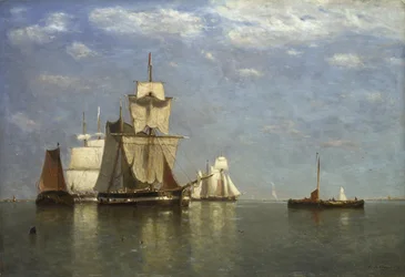 Lodě ležící u Flushing, 1869