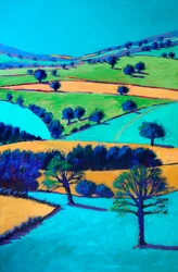 Cotswold Valley, 2024 (akryl na desce)