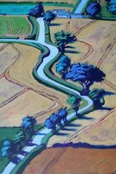 Lane v létě zblízka 2 (akryl na palubě)