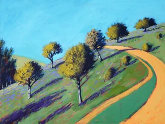 Malvern Spring, 2021 (akryl na desce)