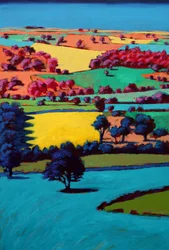 Teme Valley III (akryl na palubě)