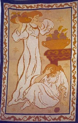 Ženy v bílé tapisérii od Paula Ransona (1864-1909) Paříž 20. století, městské muzeum moderního umění