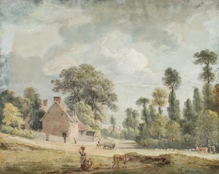 Při pohledu dolů Egham Hill