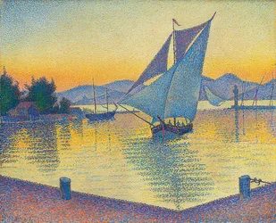 Přístav při západu slunce, Opus 236 (Saint-Tropez). 1892