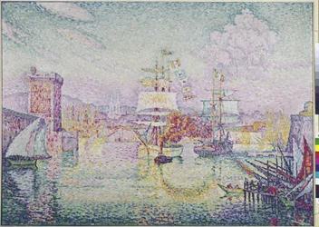 Vjezd do přístavu Marseille (olej na plátně