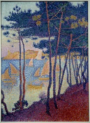 Obraz plachet a borovic od Paula Signaca (1863-1935) Soukromá sbírka z roku 1896