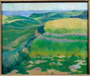 Pšenice je zelená v Pouldu Painting od Paula Serusiera (1863-1927) 1890 Brest, Museum of Fine Arts