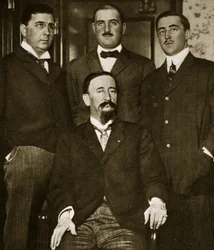 Francisco Madero a tři z jeho synů, Gustavo, Gabriel a Evaristo, v hotelu Astor, New York, březen 1911