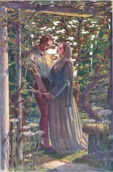 Slušné setkání nejvzácnějších náklonností, ilustrace z Bouře, 1908