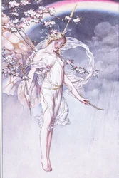 Královna oblohy, jejíž vodnatý oblouk a nepořádek a já, nechávám tyto, ilustrace z Bouře, 1908