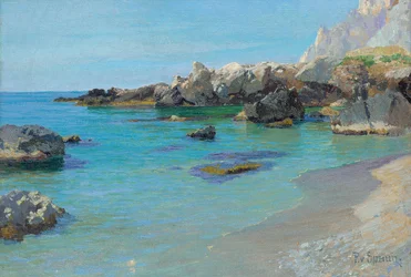 Na pobřeží Capri (olej na plátně)