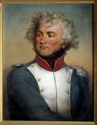 Portrét Jean Baptiste Kleber (1753-1800) podplukovník u 4. praporu Horního Rýna Obraz Paulina Guerina (1783-1855) 1834 Ne. 0,72 x 0,55 m.