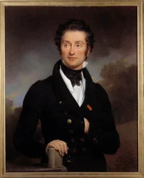 Portrét spisovatele Charlese Nodiera (1780-1844) Pořádal literární salon, kde velcí romantičtí umělci (Hugo, Lamartine, Vigny...) Malba Paulina Guerina (1783-1855) 19. století. Paříž, knihovna Arsenalu.