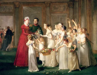 Příjezd Marie Luisy Habsbursko-Lotrinské (1791-1847) do galerie zámku Compiegne, 28. března 1810