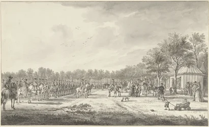 Revue kavalérie prince Williama V. na Malieveldu v Haagu, 1770