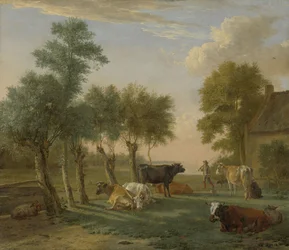 Králky na louce poblíž statku, 1653