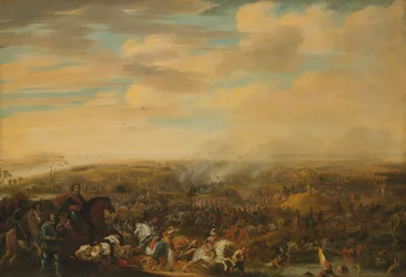 Princ Maurice v bitvě u Nieuwpoortu, asi 1632-1640 (olej na desce)