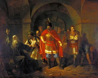 Patriarcha Hermogenes odmítá požehnat Polákům, 1860.