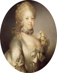 Portrét Karoliny Matyldy Velkobritské 1751-1775, dánské královny, kolem roku 1767