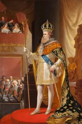 Brazilský císař Petr II. při zahájení Valného shromáždění v roce 1872.