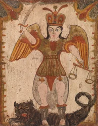 Archanděl svatý Michael, c. 1810 (vodní barva na dřevěné desce)