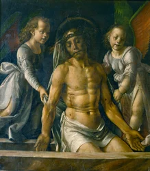 Pietà se dvěma anděly, 1480.