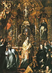 Karel II. před posvátnou formou - Pedro Ruiz González