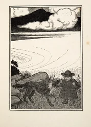 Zachráněné dítě, ze Sto anekdot o zvířatech, hospoda. 1924